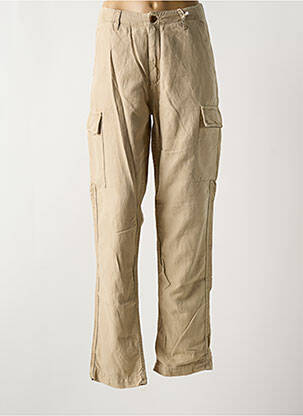 Pantalon cargo slim taille normale beige HARTFORD femme
