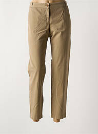 Pantalon chino tissage popeline taille normale vert HARTFORD femme