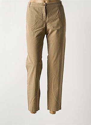 Pantalon chino tissage popeline taille normale vert HARTFORD femme