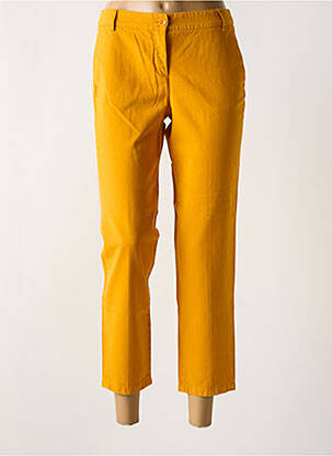Pantalon chino tissage popeline taille normale jaune HARTFORD femme
