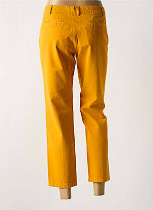 Pantalon chino tissage popeline taille normale jaune HARTFORD femme