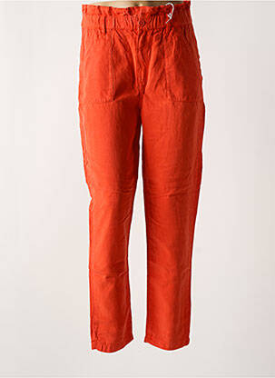 Pantalon slim orange HAPPY pour femme