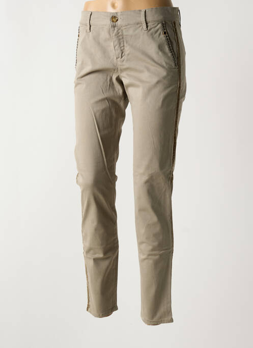 Pantalon chino gris HAPPY pour femme