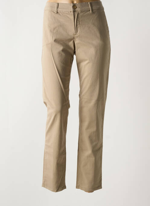 Pantalon chino marron HAPPY pour femme