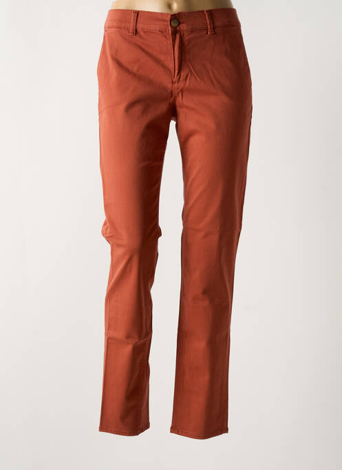 Pantalon chino orange HAPPY pour femme