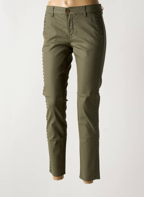 Pantalon chino vert HAPPY pour femme