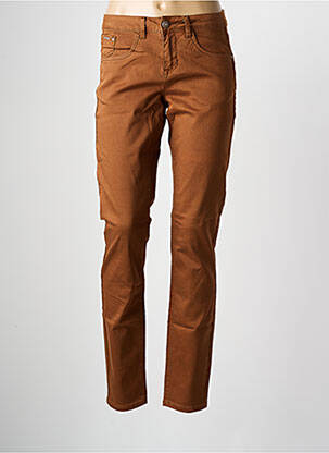 Pantalon droit stretch taille normale marron CREAM femme