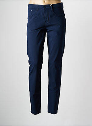 Pantalon slim tissage popeline taille normale bleu CREAM femme