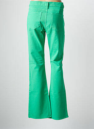 Pantalon flare stretch taille normale vert HAPPY femme