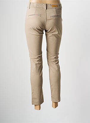 Pantalon chino tissage popeline taille normale beige HAPPY femme