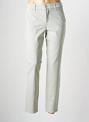 Pantalon chino tissage popeline taille normale gris HAPPY femme