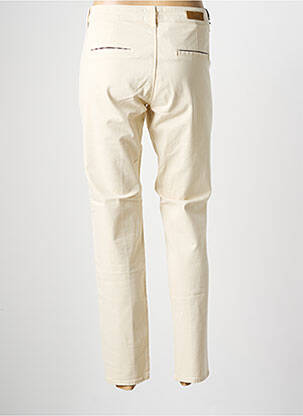 Pantalon chino tissage popeline taille normale beige HAPPY femme