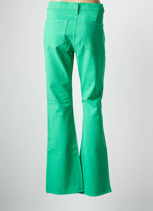Pantalon flare stretch taille normale vert HAPPY femme
