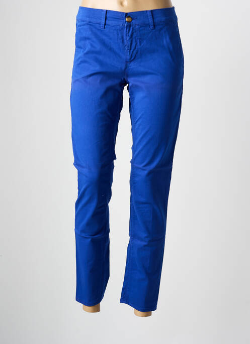 Pantalon chino bleu HAPPY pour femme