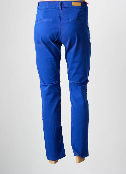 Pantalon chino bleu HAPPY pour femme