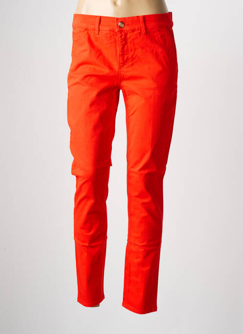 Pantalon chino orange HAPPY pour femme