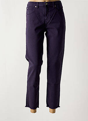 Jeans coupe slim stretch taille normale violet DENIM STUDIO femme