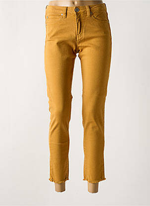 Jeans coupe slim stretch taille normale jaune DENIM STUDIO femme