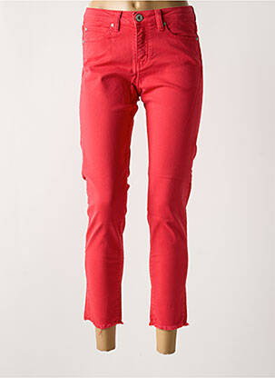 Jeans coupe slim stretch taille normale rouge DENIM STUDIO femme