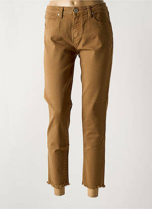 Jeans coupe slim stretch taille normale marron clair DENIM STUDIO femme