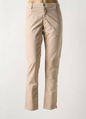Jeans coupe slim stretch taille normale beige fonce DENIM STUDIO femme