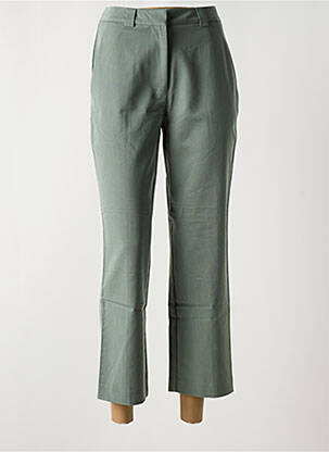 Pantalon 7/8 taille à pinces taille normale vert INDI & COLD femme