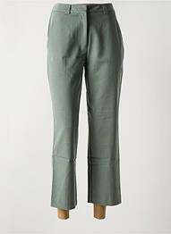 Pantalon 7/8 taille à pinces taille normale vert INDI & COLD femme