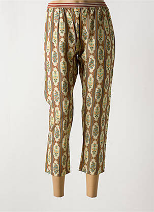 Pantalon 7/8 taille élastique taille normale beige JOHANNA PARIS femme