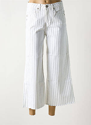 Jean coupe flare blanc DENIM STUDIO pour femme