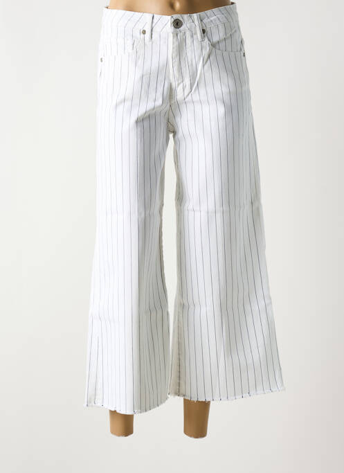 Jean coupe flare blanc DENIM STUDIO pour femme