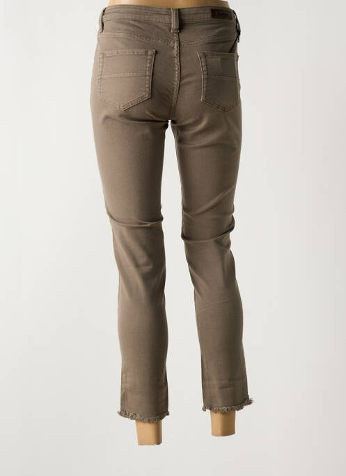 Jeans coupe slim marron DENIM STUDIO pour femme