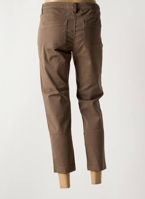 Jeans coupe slim marron DENIM STUDIO pour femme