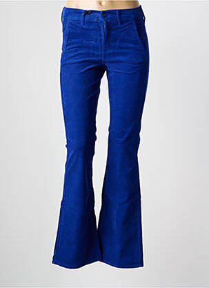 Pantalon flare stretch taille normale bleu HAPPY femme