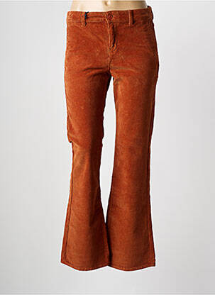 Pantalon flare stretch taille normale marron HAPPY femme