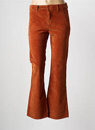 Pantalon flare stretch taille normale marron HAPPY femme