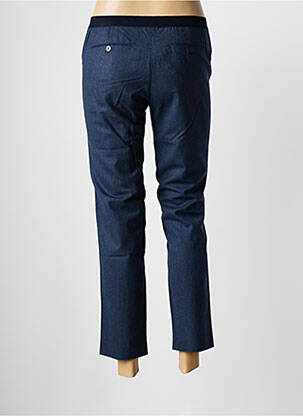 Pantalon 7/8 tissage popeline taille normale bleu HARTFORD femme