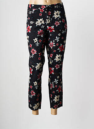 Pantalon chino tissage popeline taille normale noir YAYA femme
