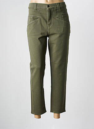 Jeans coupe droite stretch taille normale vert FIVE femme