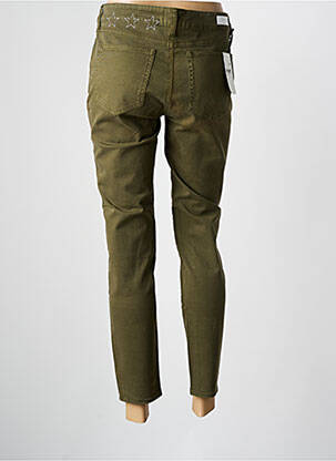 Pantalon slim tissage popeline taille normale vert FIVE femme