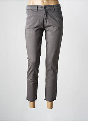 Pantalon chino tissage popeline taille normale gris FIVE femme