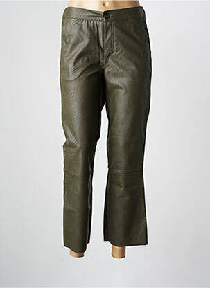Pantalon droit taille élastique taille normale vert FIVE femme