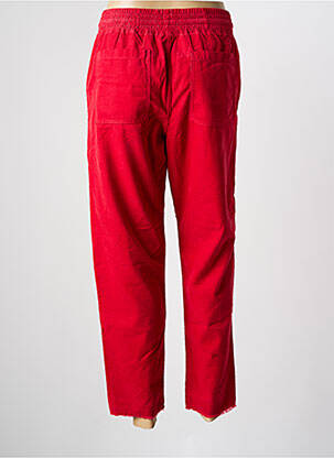 Pantalon droit taille élastique taille normale rouge HAPPY femme