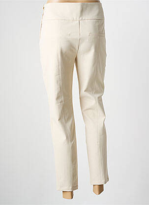 Pantalon slim tissage popeline taille normale beige YAYA femme