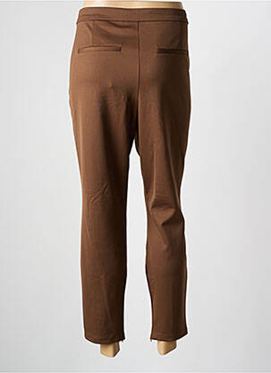 Pantalon 7/8 stretch taille normale marron YAYA femme