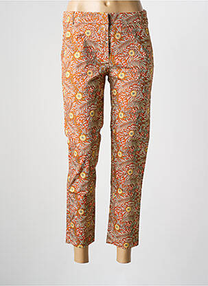 Pantalon 7/8 stretch taille normale orange LA PETITE FRANCAISE femme