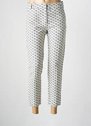 Pantalon 7/8 fermeture zippée sous rabat avec crochet beige LA PETITE FRANCAISE femme
