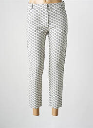 Pantalon 7/8 fermeture zippée sous rabat avec crochet beige LA PETITE FRANCAISE femme