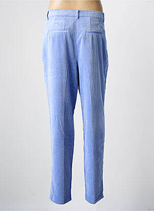 Pantalon droit fermeture zippée sous rabat avec crochet taille normale bleu SCOTCH & SODA femme