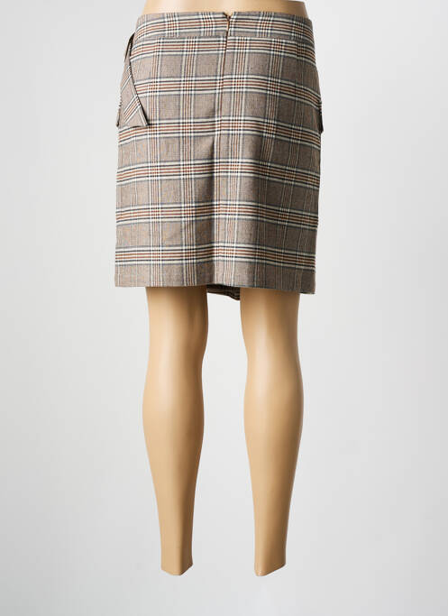 Jupe courte marron YAYA pour femme