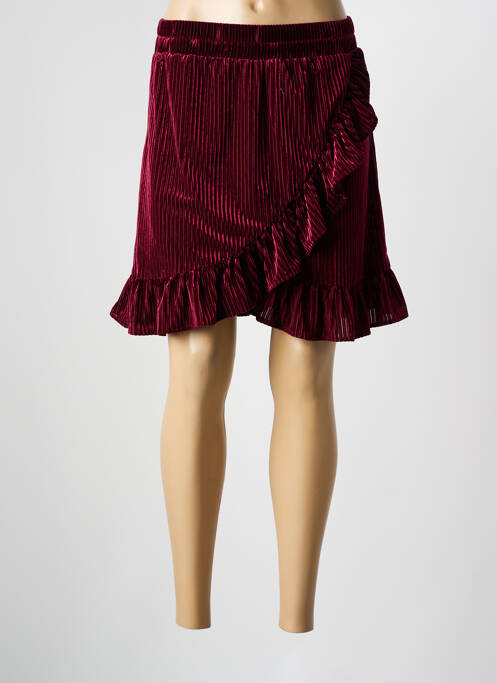 Jupe courte rouge ANGE pour femme